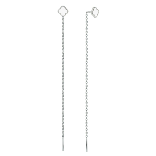 Серьги из серебра с эмалью