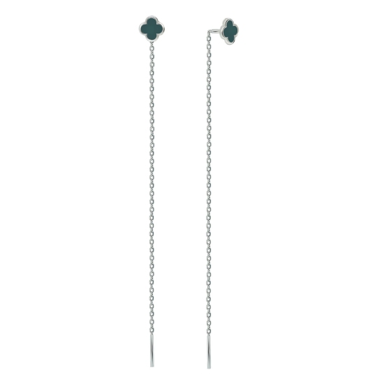 Серьги из серебра с эмалью