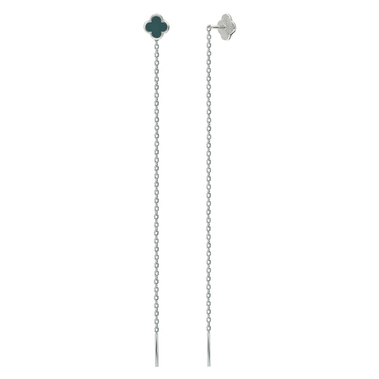 Серьги из серебра с эмалью