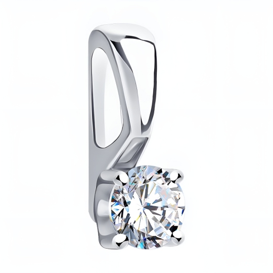 Подвеска из белого золота с бриллиантом