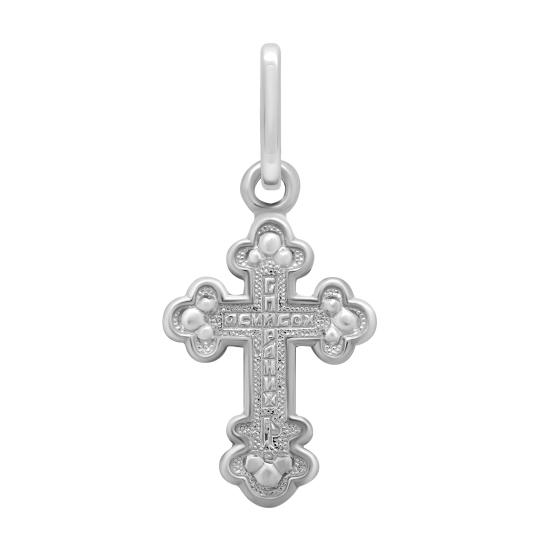 Подвеска-крест из серебра