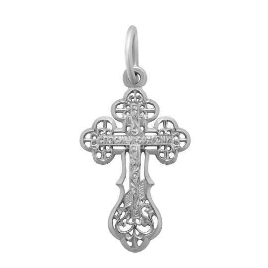 Подвеска-крест из серебра
