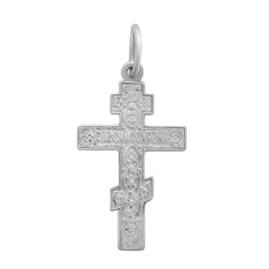 Подвеска-крест из серебра