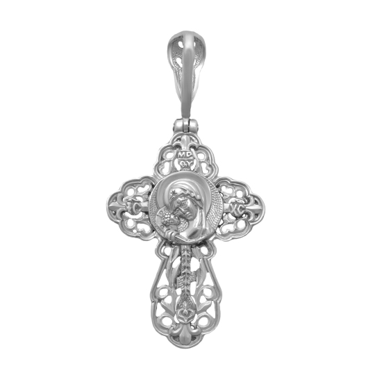 Подвеска-крест из серебра