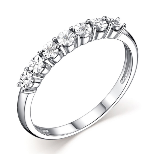 Кольцо из серебра с бриллиантами