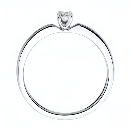 Кольцо из белого золота с бриллиантом