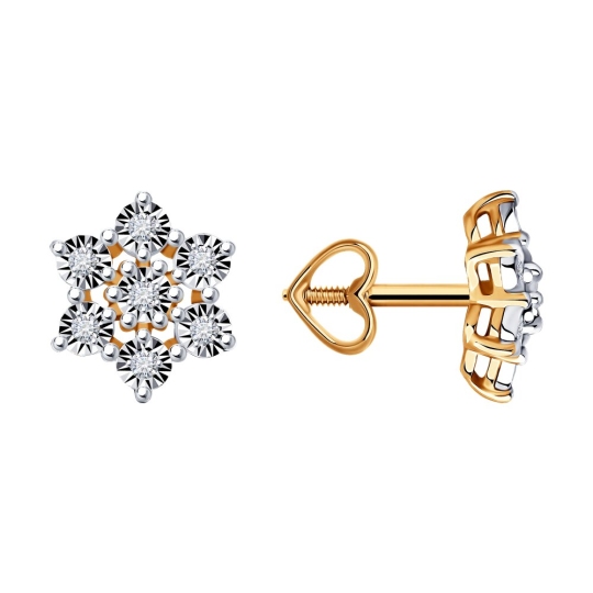 Серьги из золота с бриллиантами