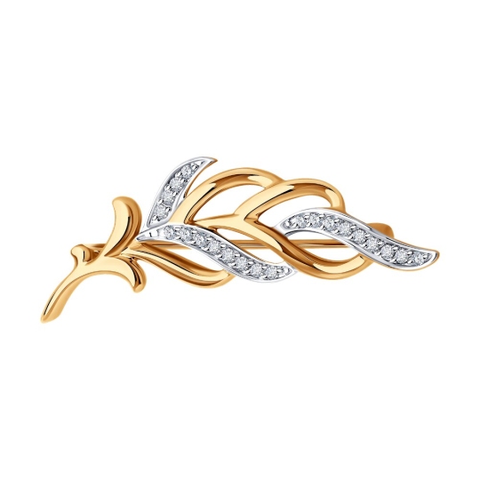 Брошь из золота с бриллиантами