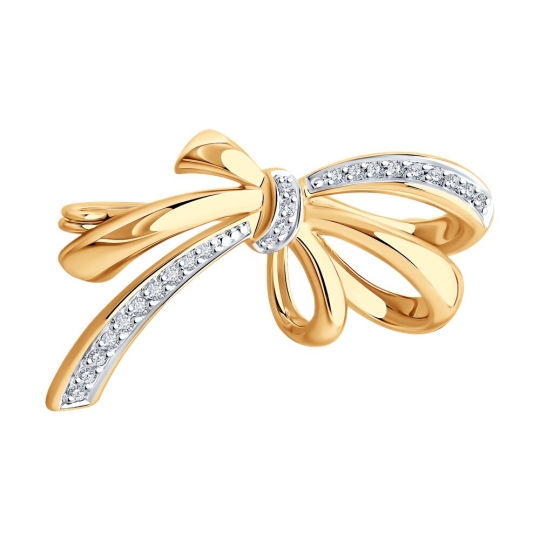 Брошь из золота с бриллиантами