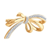 Брошь из золота с бриллиантами