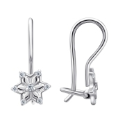 Серьги из серебра с фианитами