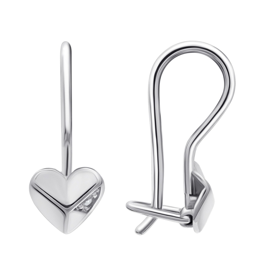 Серьги из серебра с фианитами