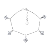 Браслет из серебра с фианитами