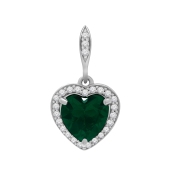 Подвеска из серебра с фианитами