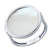 Кольцо из серебра с перламутром