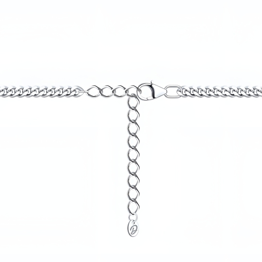 Колье из серебра с перламутром и фианитами