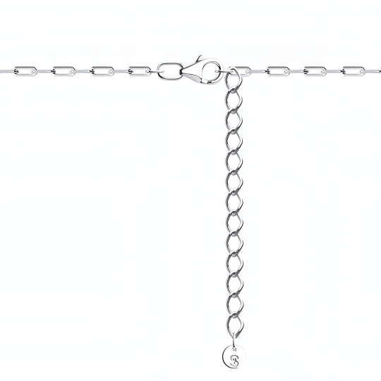 Колье из серебра с фианитами