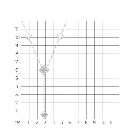 Колье из серебра с фианитами