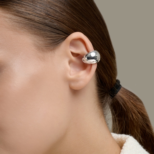 Серьга-кафф из серебра