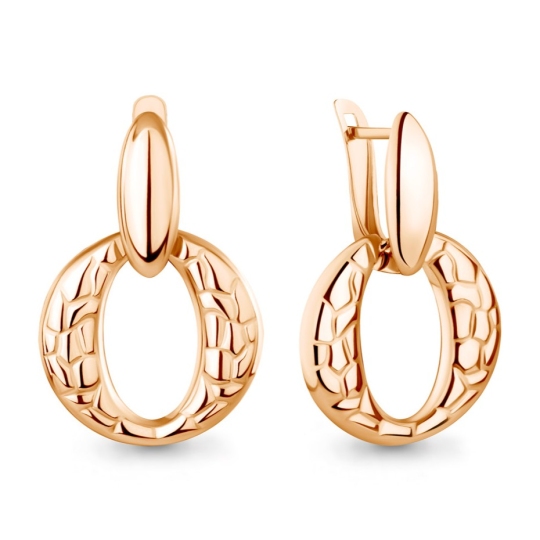 Серьги из серебра с позолотой