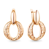 Серьги из серебра с позолотой