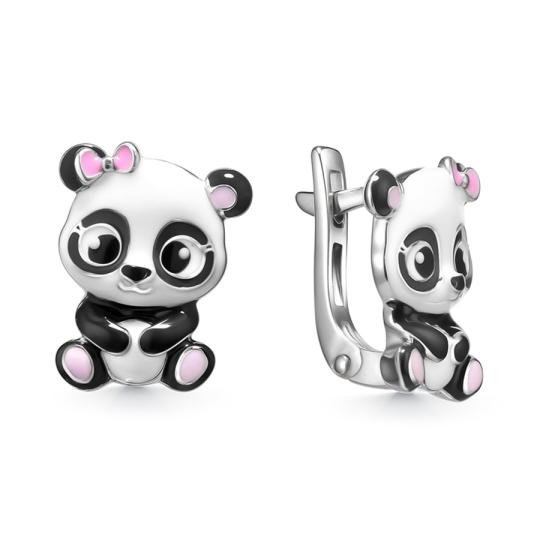 Серьги из серебра с эмалью