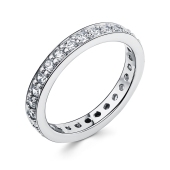 Кольцо из серебра с фианитами