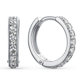 Серьги из серебра с фианитами