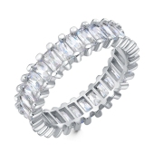 Кольцо из серебра с фианитами