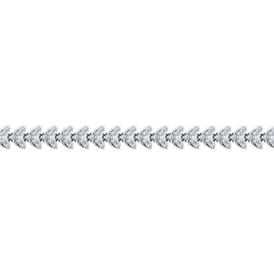 Браслет из серебра с фианитами