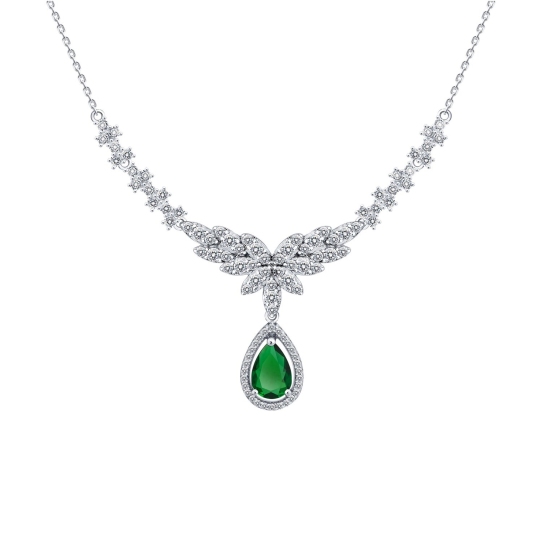 Колье из серебра с фианитами