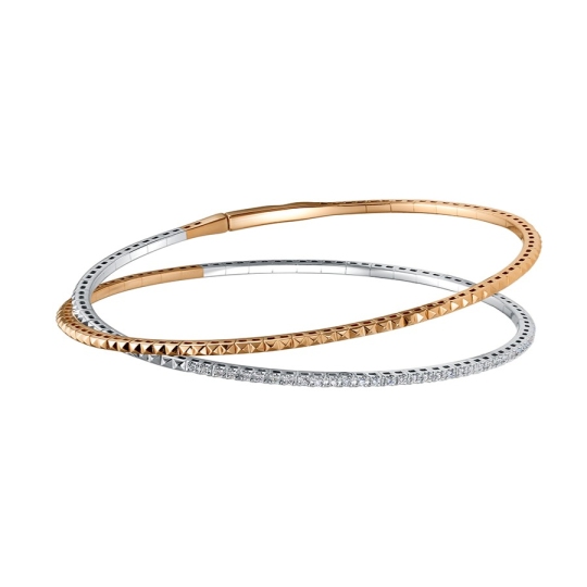 Браслет из комбинированного золота с бриллиантами