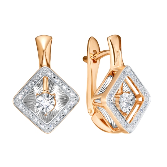 Серьги из золота с бриллиантами и 