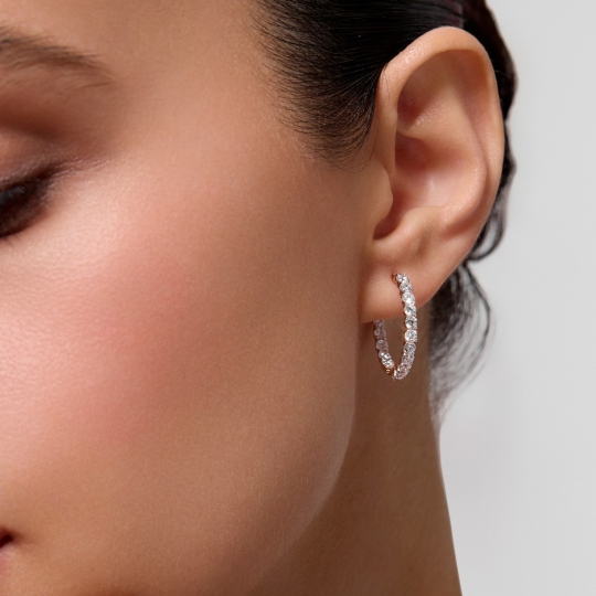 Серьги из золота с фианитами