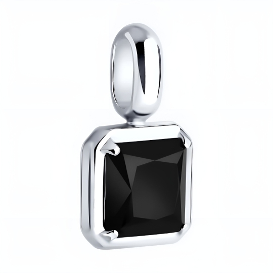 Подвеска из серебра с ониксом