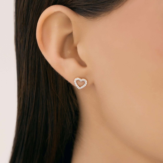 Серьги из золота с фианитами