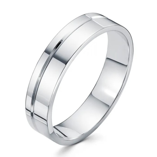 Обручальное кольцо из серебра