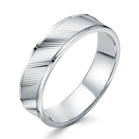 Обручальное кольцо из серебра