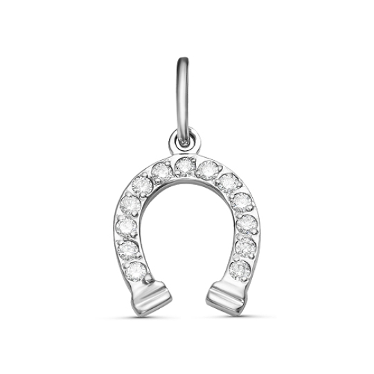 Подвеска из серебра с фианитами 