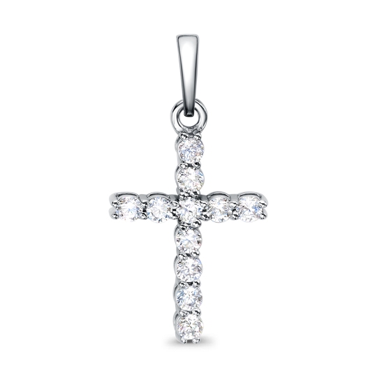 Подвеска из серебра с фианитами