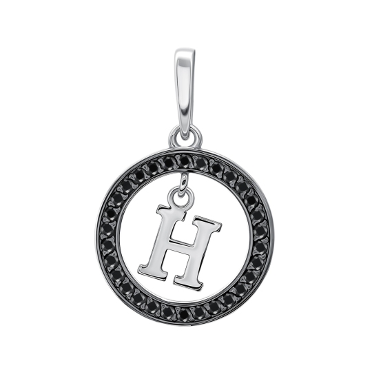 Подвеска из серебра с фианитами 