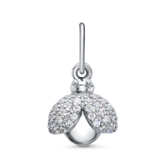 Подвеска из серебра с фианитами