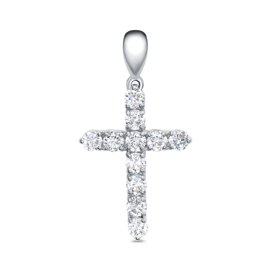 Подвеска из серебра с фианитами