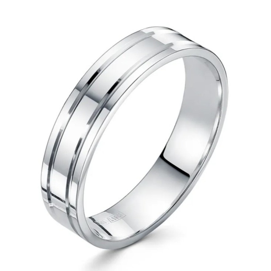 Обручальное кольцо из серебра