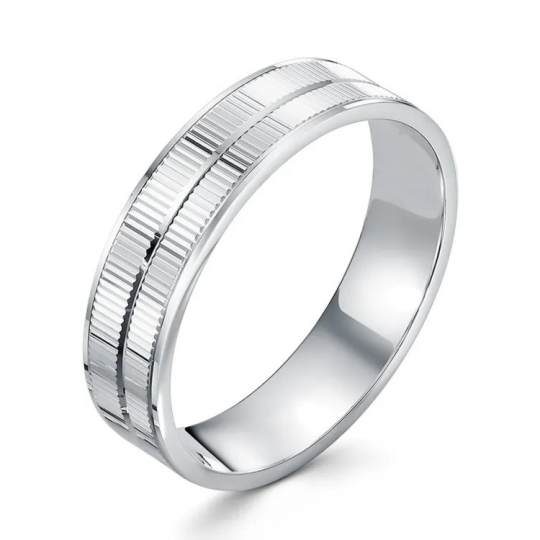 Обручальное кольцо из серебра