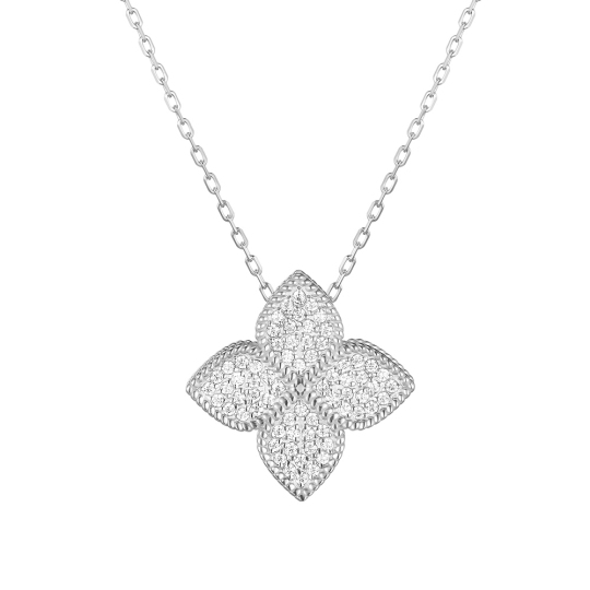 Колье из серебра с фианитами