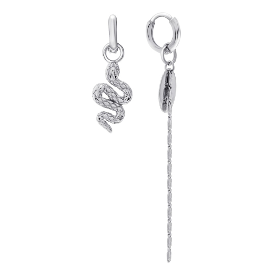 Асимметричные серьги-трансформеры из серебра