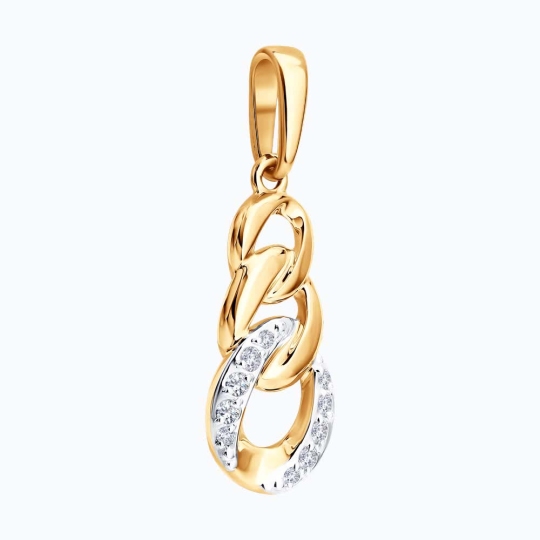 Подвеска из золота с фианитами