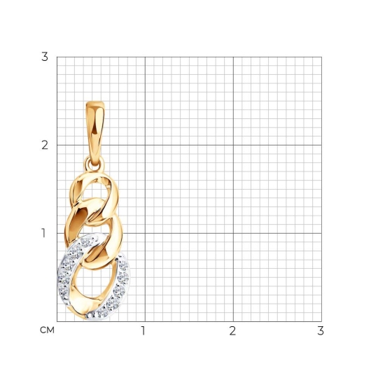 Подвеска из золота с фианитами