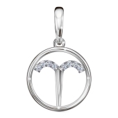 Подвеска из серебра с фианитами 